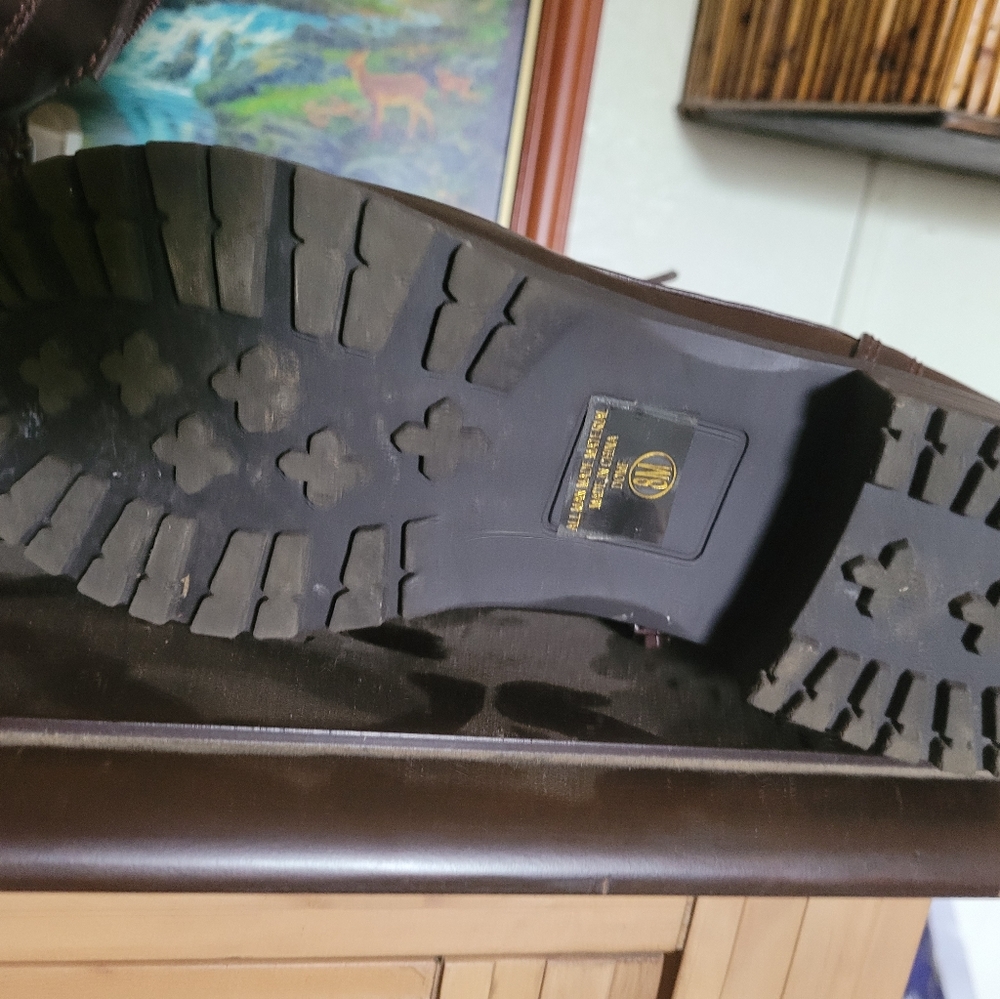 Brown hiking boot
